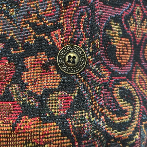 Vtg White Stag Tapestry Jacket Paisley Blazer Carpetbag Size XL - Picture 3 of 8